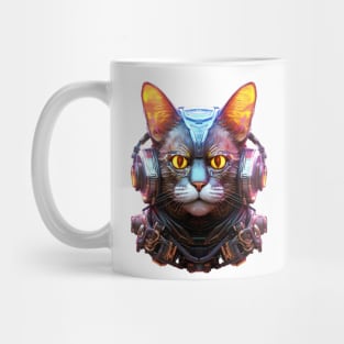 Code Catcher - The Cyberpunk Cyborg Cat Mug